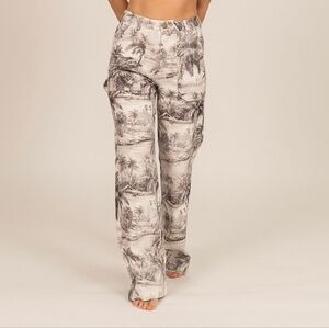 Duvin Tropical Palm Tree Print Pants